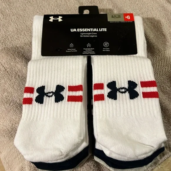 New 6 Under Armour Mens Socks - Picture 1 of 14